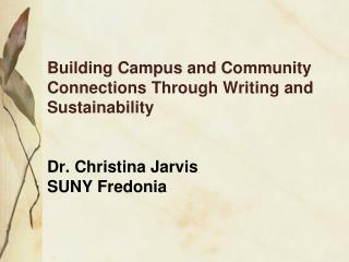 The Course—ENGL/AMST 399: Writing, Sustainability and Social Change
