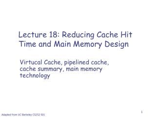 Adapted from UC Berkeley CS252 S01