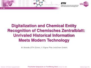 Digitalization and Chemical Entity Recognition of Chemisches Zentralblatt: