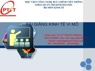 BÀI GIẢNG KINH TẾ VI MÔ