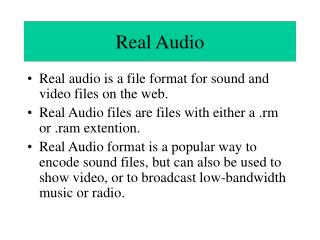 Real Audio
