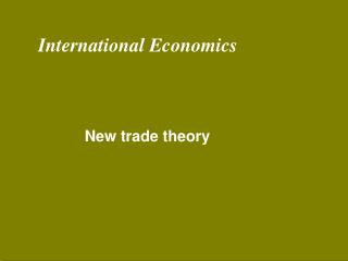 International Economics