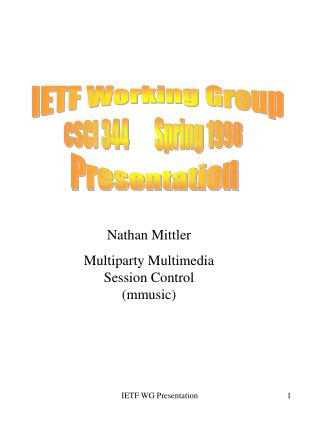 IETF Working Group