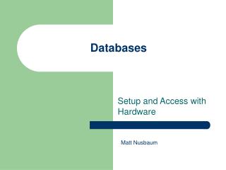 Databases