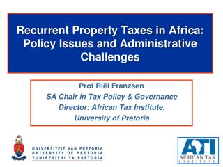 Recurrent Property Taxes in Africa: Policy Issues and Administrative Challenges