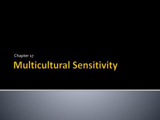 Multicultural Sensitivity