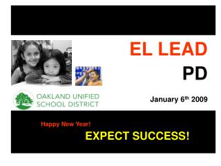 EL LEAD PD January 6 th 2009