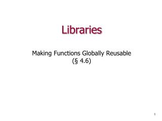 Libraries