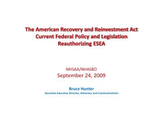 American Recovery and Reinvestment Act