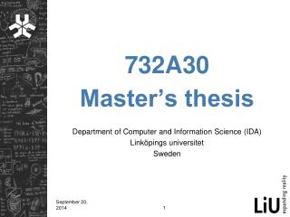 732A30 Master’s thesis