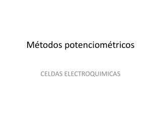 Métodos potenciométricos