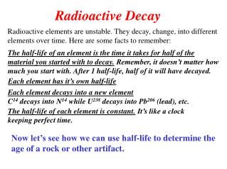 Radioactive Decay