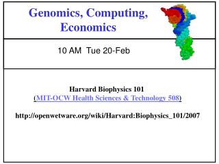 Genomics, Computing, Economics