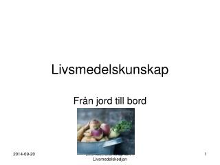 Livsmedelskunskap