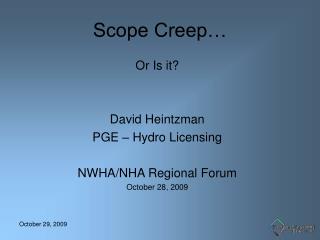 Scope Creep…