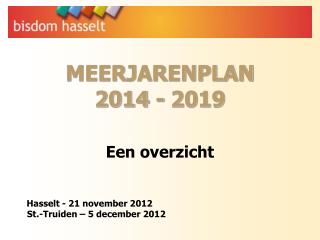 MEERJARENPLAN 2014 - 2019