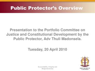 Public Protector’s Overview