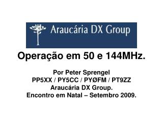 Operação em 50 e 144MHz.