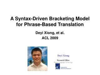 A Syntax-Driven Bracketing Model for Phrase-Based Translation