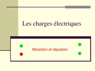 Les charges électriques