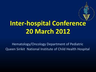 Inter-hospital Conference 20 March 2012