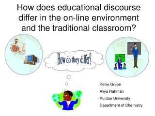 How does educational discourse differ in the on-line environment and the traditional classroom?