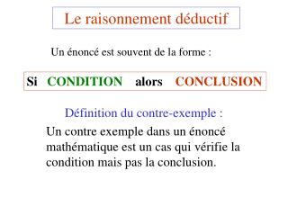 Le raisonnement déductif