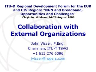 Collaboration with External Organizations