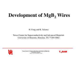 Development of MgB 2 Wires