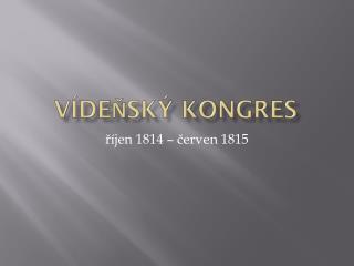 Vídeňský kongres