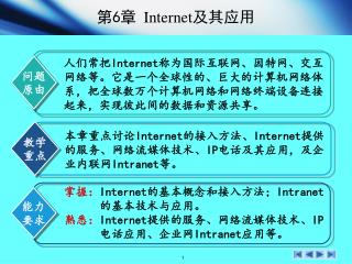 第 6 章 Internet 及其应用