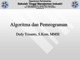 Algoritma dan Pemrograman