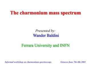 The charmonium mass spectrum