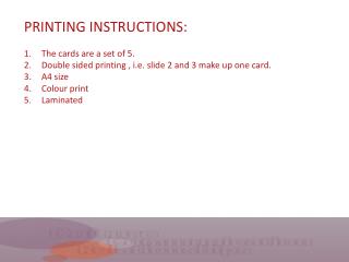 PRINTING INSTRUCTIONS: The cards are a set of 5.