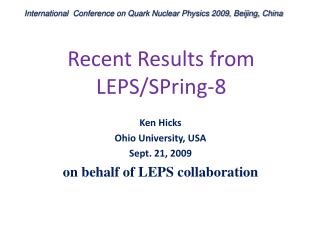 Recent Results from LEPS/SPring-8