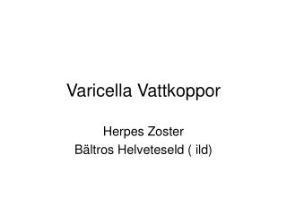 Varicella Vattkoppor