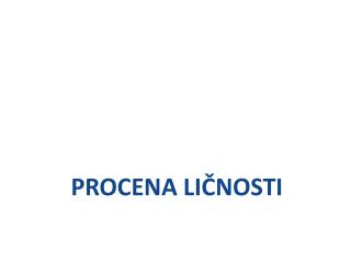 Procena ličnosti