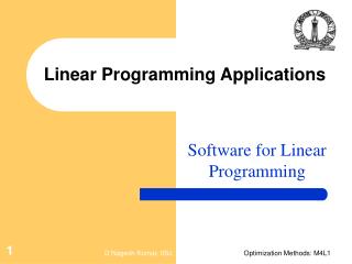 Linear Programming Applications