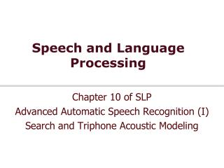 Speech and Language Processing