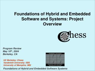 Foundations of Hybrid and Embedded Software and Systems: Project Overview