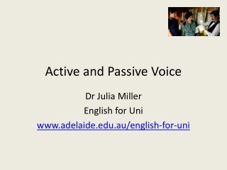 Active and Passive Voice