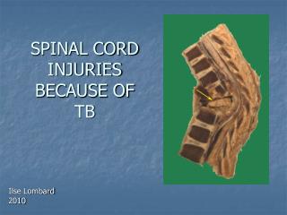 SPINAL CORD INJURIES BECAUSE OF TB