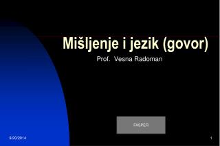 Mi šljenje i jezik (govor)