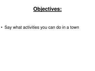 Objectives: