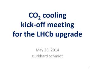 CO 2 cooling kick-off meeting for the LHCb upgrade
