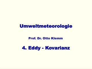 Umweltmeteorologie