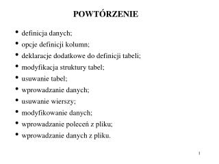 POWTÓRZENIE