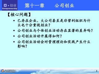第十一章 公司创业