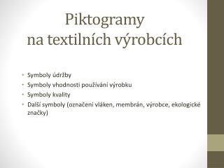 Piktogramy na textilních výrobcích