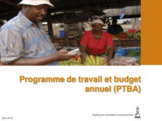 Programme de travail et budget annuel (PTBA)